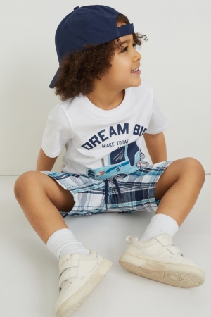 C&A Set Sleeve , And Cap 3 Piece T-shirts Wit | LVI-478203