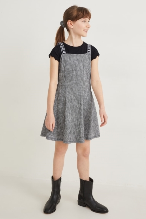 C&A Set Sleeve , And Scrunchie 3 Piece Jurken Zwart | ZOG-165079