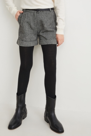 C&A Set With Belt And Tights 3 Piece Broek Zwart | YQJ-819375