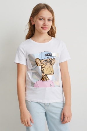 C&A ShorSleeve d Topjes Wit | WMI-875306