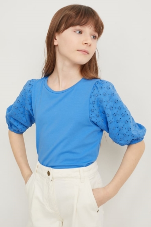 C&A Sleeve T-shirts Blauw | BHW-045791