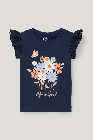 C&A Sleeve T-shirts Donkerblauw | HKM-759846