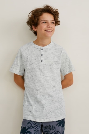 C&A Sleeve T-shirts Lichtgrijs | TVI-318952