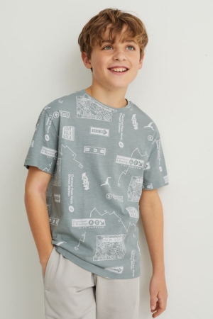 C&A Sleeve T-shirts Mintgroen Groen | JAG-476802