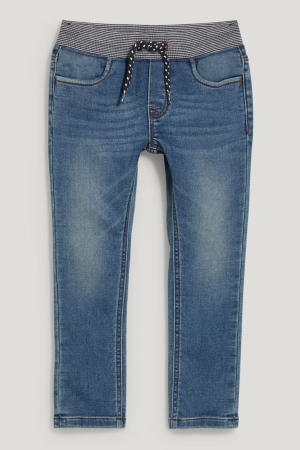 C&A Slim Jog Denim Lycra® Organic Katoenen Jeans Blauw Lichtblauw | GTD-467281