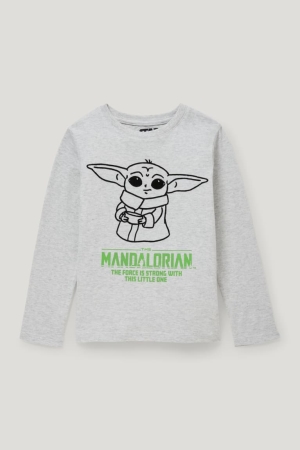 C&A Star Wars: The Mandalorian Long Sleeve Topjes Lichtgrijs | OQX-439672