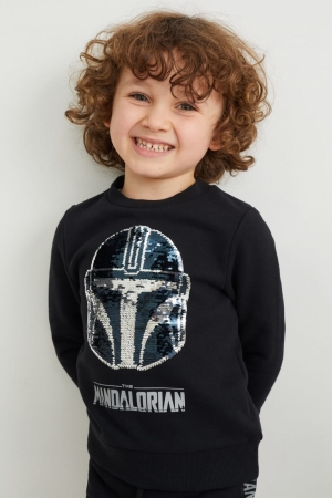 C&A Star Wars: The Mandalorian Shiny Sweatshirts Zwart | XOI-812546