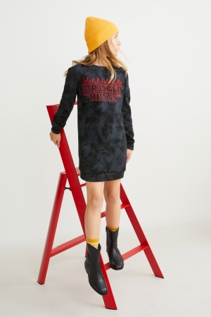 C&A Stranger Things Jurken Zwart | NIM-692850
