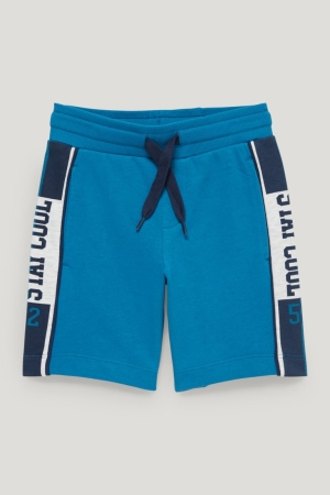 C&A Sweat Bermuda Broek Blauw | KTJ-587649