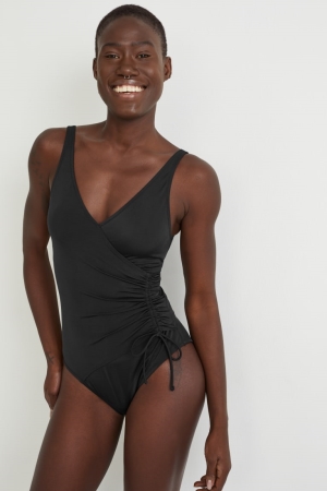 C&A Swimsuit With Gathers Gewatteerd Lycra® Xtra Life™ Zwemkleding Zwart | IXL-916278