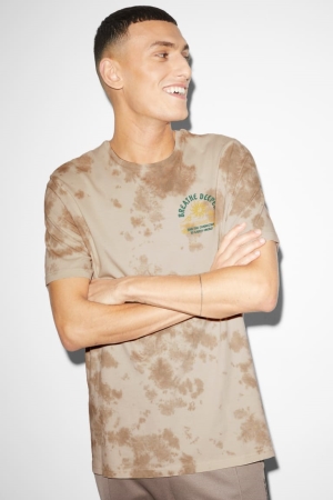 C&A T-shirts Beige | ADE-419067