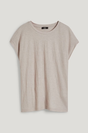 C&A T-shirts Beige | AGK-806572