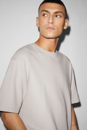 C&A T-shirts Beige | XRM-145623