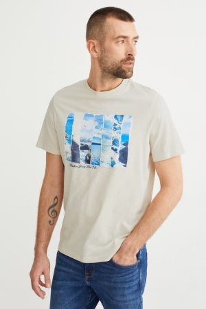 C&A T-shirts Beige | XVG-586079