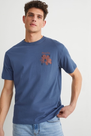 C&A T-shirts Donkerblauw | JKW-571629