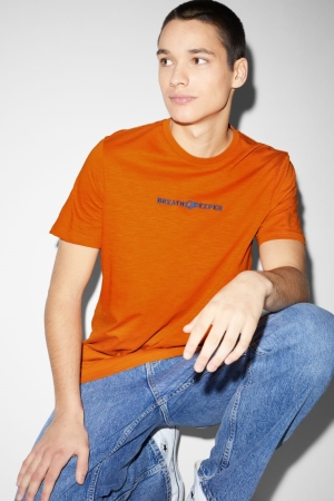C&A T-shirts Donkeroranje | YCX-495718