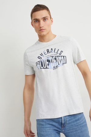 C&A T-shirts Lichtgrijs | JKH-519246