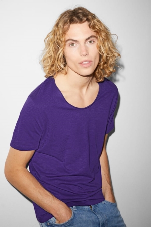 C&A T-shirts Paars | KFN-658219