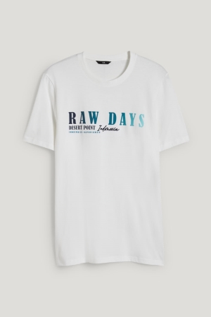C&A T-shirts Wit | SQH-415063