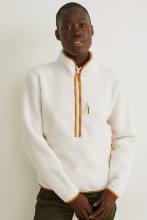 C&A Teddy Fur Wandelen Thermolite® Ecomade Recycled Sweatshirts Wit | PIX-615932