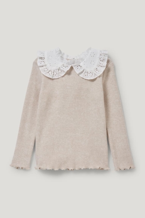C&A Thermal Long Sleeve Topjes Beige | KWN-361492