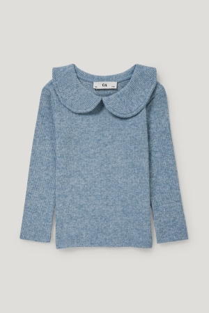C&A Thermal Long Sleeve Topjes Lichtblauw | DHW-397412