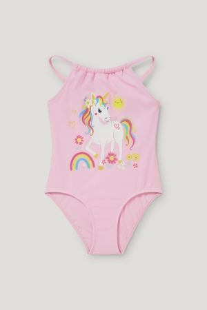 C&A Unicorn Swimsuit Lycra® Xtra Life™ Zwemkleding Roze | YVK-830647