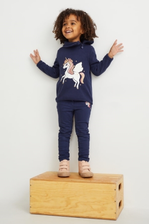 C&A Unicorn Thermal Mager Fit Broek Donkerblauw | CIX-371982