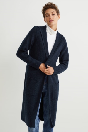 C&A With Hood Recycled Cardigan Donkerblauw | YLT-341659