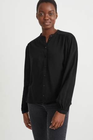 C&A With Lenzing™ Ecovero™ Blouse Zwart | IZV-915470