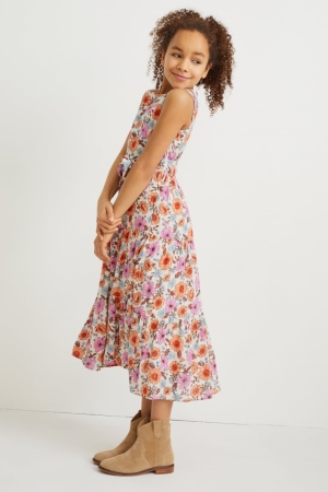 C&A With Lenzing™ Ecovero™ Floral Jurken Roze | KVC-501382