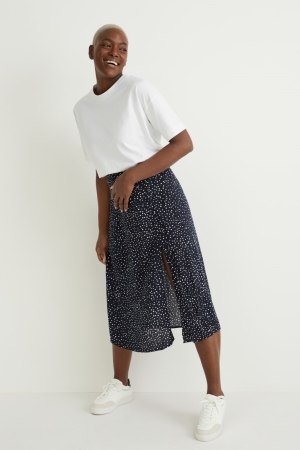 C&A With Livaeco™ Fibres Polka Dot Rokken Donkerblauw | MFI-469103