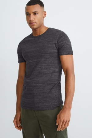 C&A With Organic Katoenen T-shirts Zwart | HNE-946075