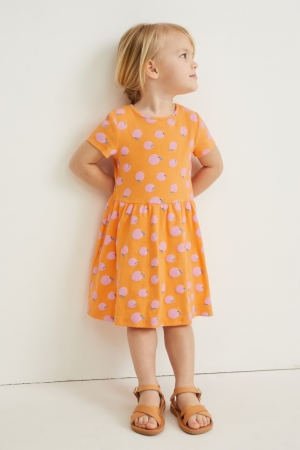C&A With Recycled Katoenen Patterned Jurken Oranje | RYN-289301