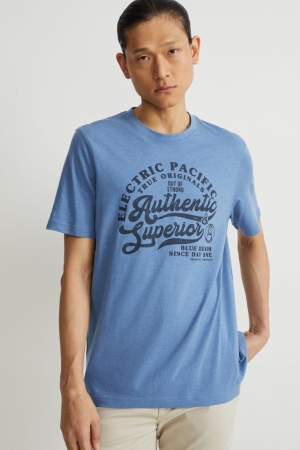 C&A With Recycled Polyester T-shirts Blauw | GXM-078129