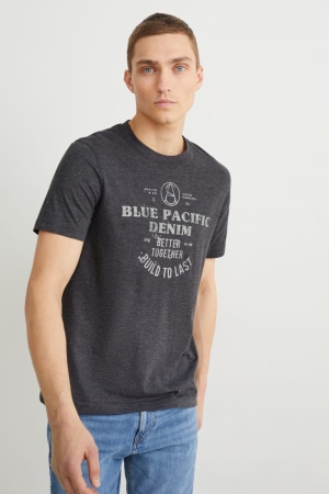 C&A With Recycled Polyester T-shirts Donkergrijs | VGM-671234
