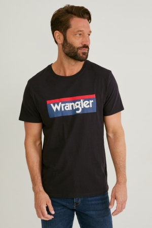 C&A Wrangler T-shirts Zwart | UYL-869042