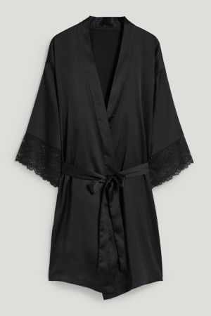 C&A ing Gown Nachtkleding Zwart | UMQ-790812